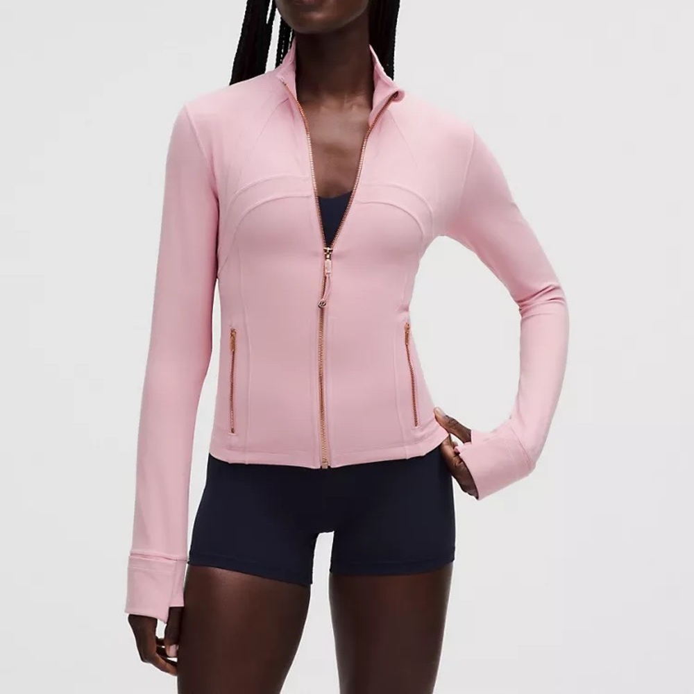 Lululemon Define Cropped Jacket Nulu-Pink Haze/Rose Gold/Rose Gold-PKHZ/RSGO